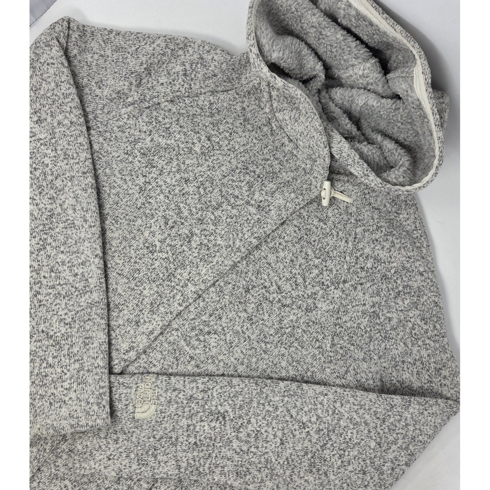 The North Face Sweater‎ Women Small Gray Crescent Wrap Shawl Jacket Toggle Hood